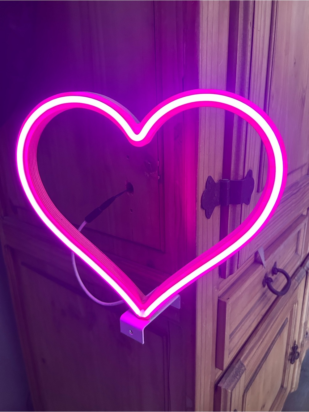 Pink Heart Neon LED Wall Light